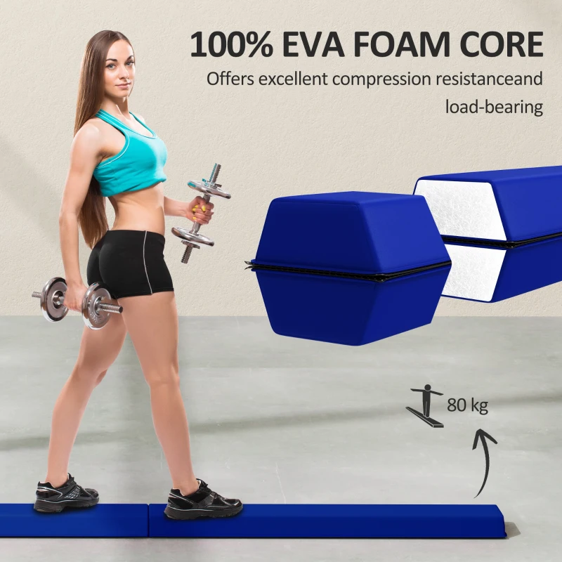 236 cm Składany Belka Balansowa, Przenośny, Do Gimnastyki