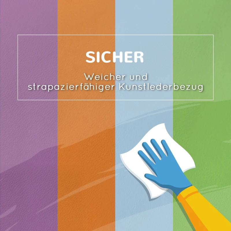 HOMCOM Zestaw miękkich klocków dla dzieci, zabawki do wspinania i pełzania, miękki materiał skóropodobny, pianka EPE, wielobarwny