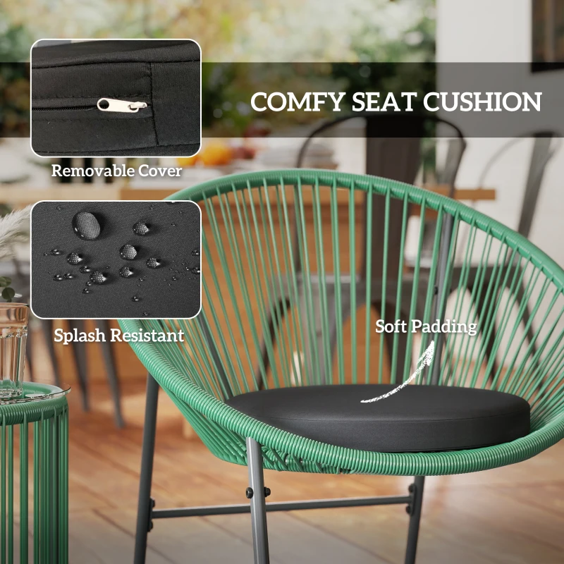 Zestaw mebli ogrodowych z polirattanu dla 2 osób, balkonowy