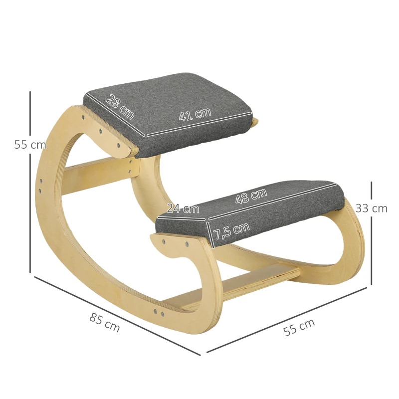 Huśtający fotel na kolana, biurowy, do home office, ergonomiczny