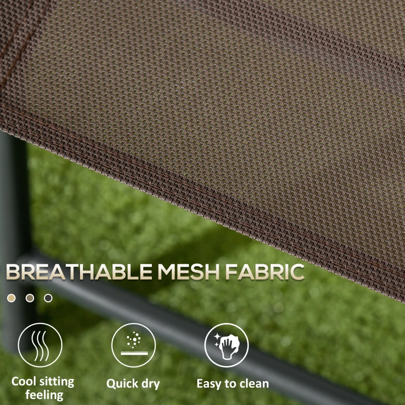 Zestaw bistro 3-częściowy, metalowy, stół szklany, odporny na warunki atmosferyczne