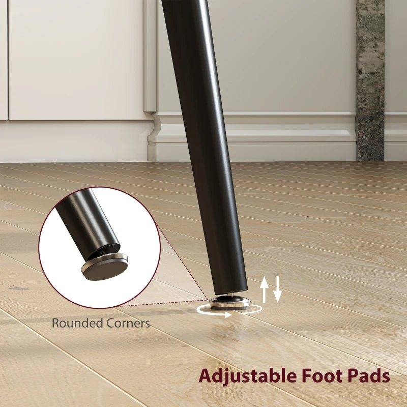 Stół HOMCOM, 120/160 x 75 cm rozkładany stół kuchenny, stół jadalniany ze stalowymi nogami, dla 6-8 osób, szary