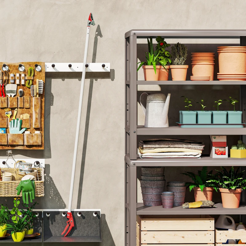 Outsunny Sekator 1,8 m z mechanizmem blokującym do cięcia i podtrzymywania, narzędzie ogrodowe z rączką z aluminium, długi sekator do gałęzi, do cięcia gałęzi i zbierania owoców