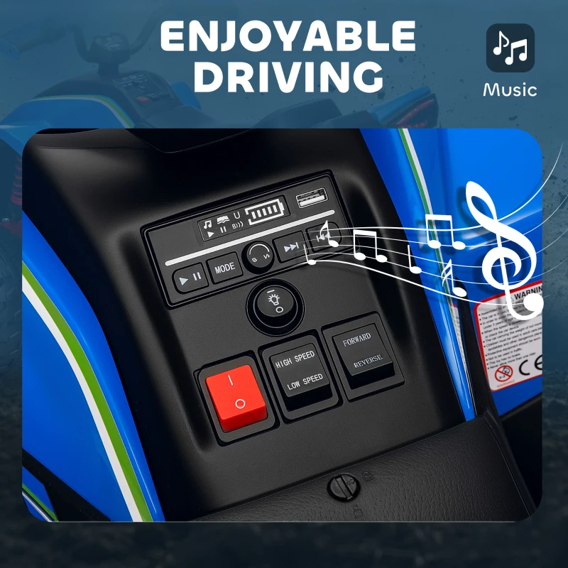 Elektro Quad dla dzieci 12V, 2 silniki, 3-6 km/h, Niebieski