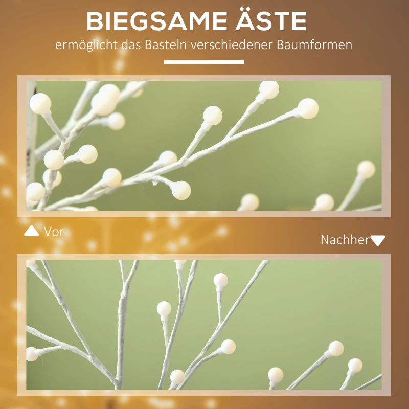 Drzewko świetlne 150 cm, 120 LED ciepłe białe, IP44