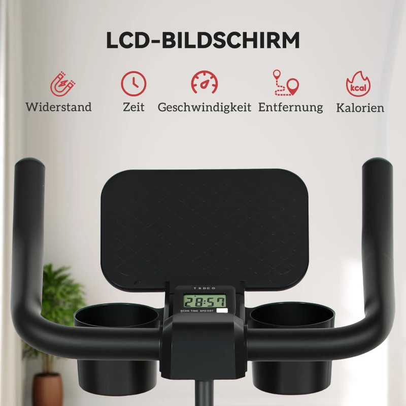 Ergometr do leżenia, domowy trenażer, opór magnetyczny, LCD