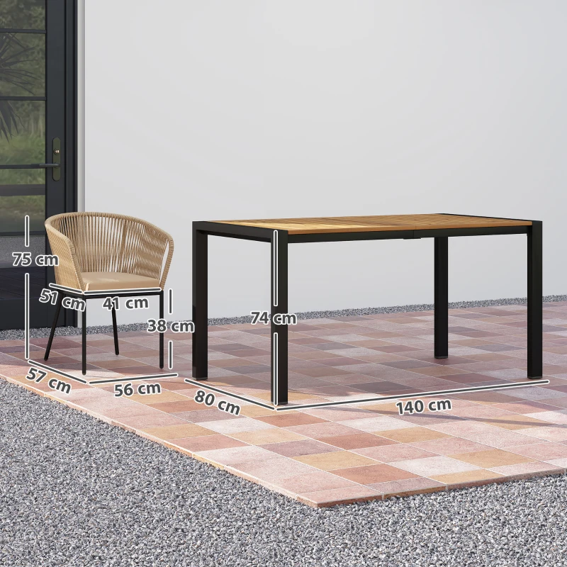 Zestaw mebli ogrodowych z polirattanu dla 4 osób, 5 elementów