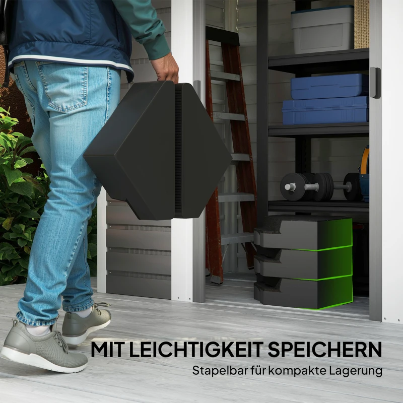 Stojak na parasol 4-częściowy, ciężar do parasola, czarny