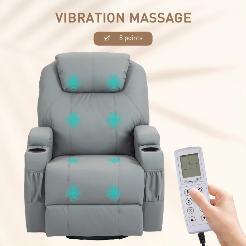 Fotel relaksacyjny z masażem, elektryczny, z funkcją leżenia