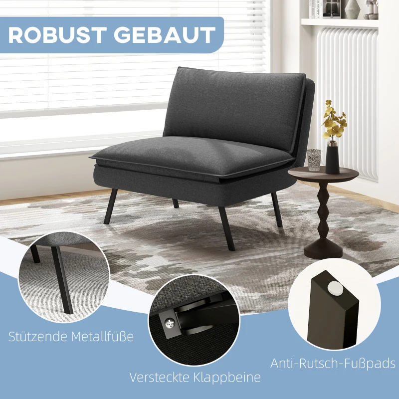 Sofa 4w1, składane, z efektem lnu, do sypialni