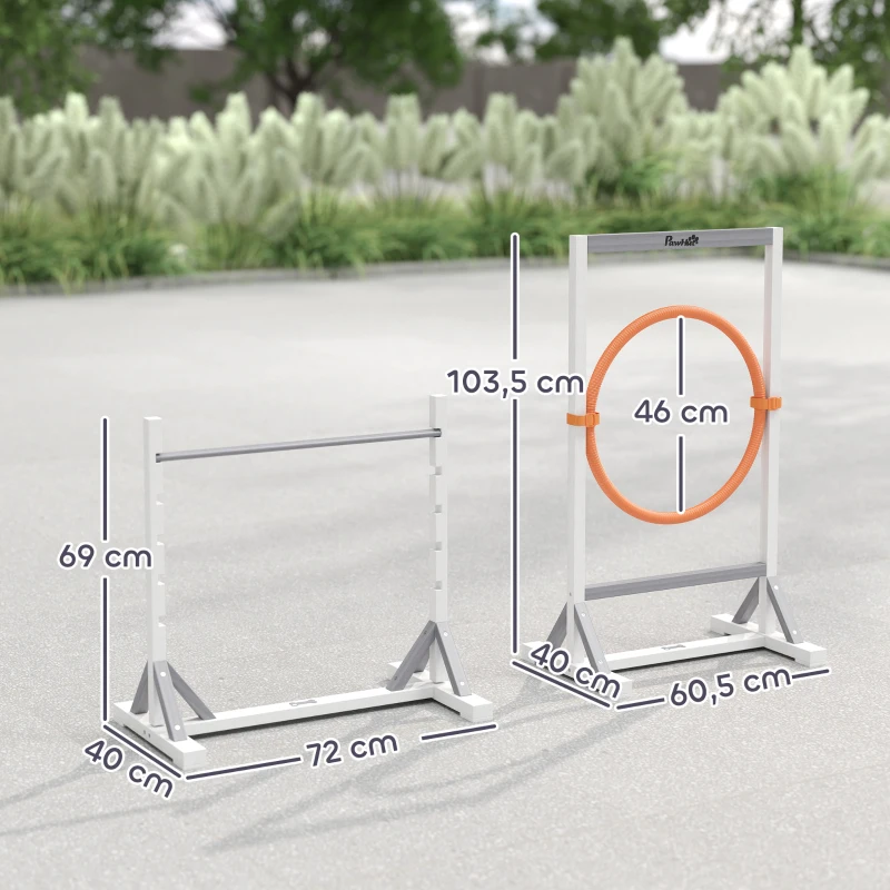 Zestaw Agility dla psów PawHut, 4 elementy, treningowy
