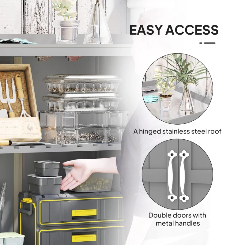 Skrzynia ogrodowa drewniana, wodoodporna, 74x43x88cm