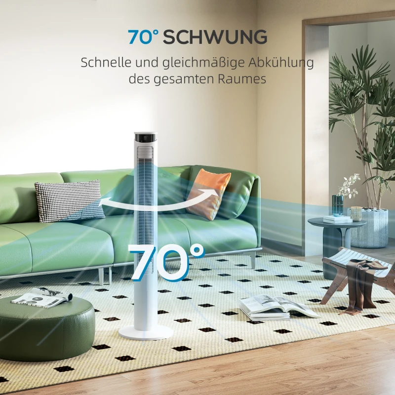 Wentylator wieżowy 45W, 3 prędkości, z pilotem zdalnym