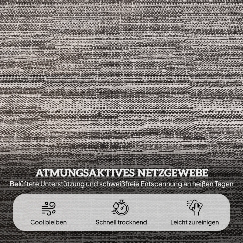 Leżak ogrodowy składany z poduszką i oknem do czytania