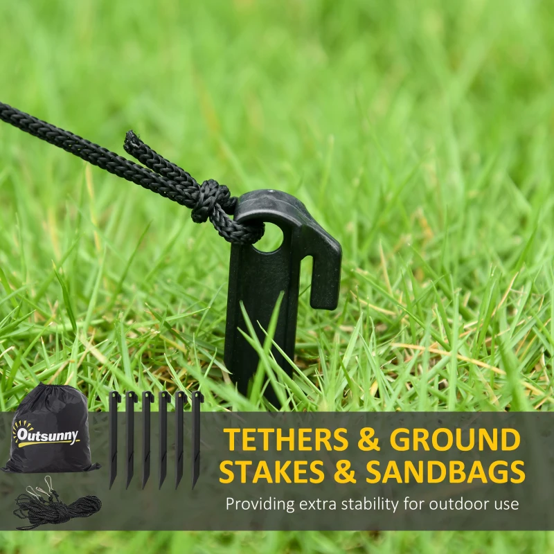 Outsunny Nadmuchiwany Śmierć z kosą, dekoracja na Halloween z LED, z dołączonym wentylatorem, 1,9 x 1,15 x 1,8 m, na zewnątrz, ogród, trawnik