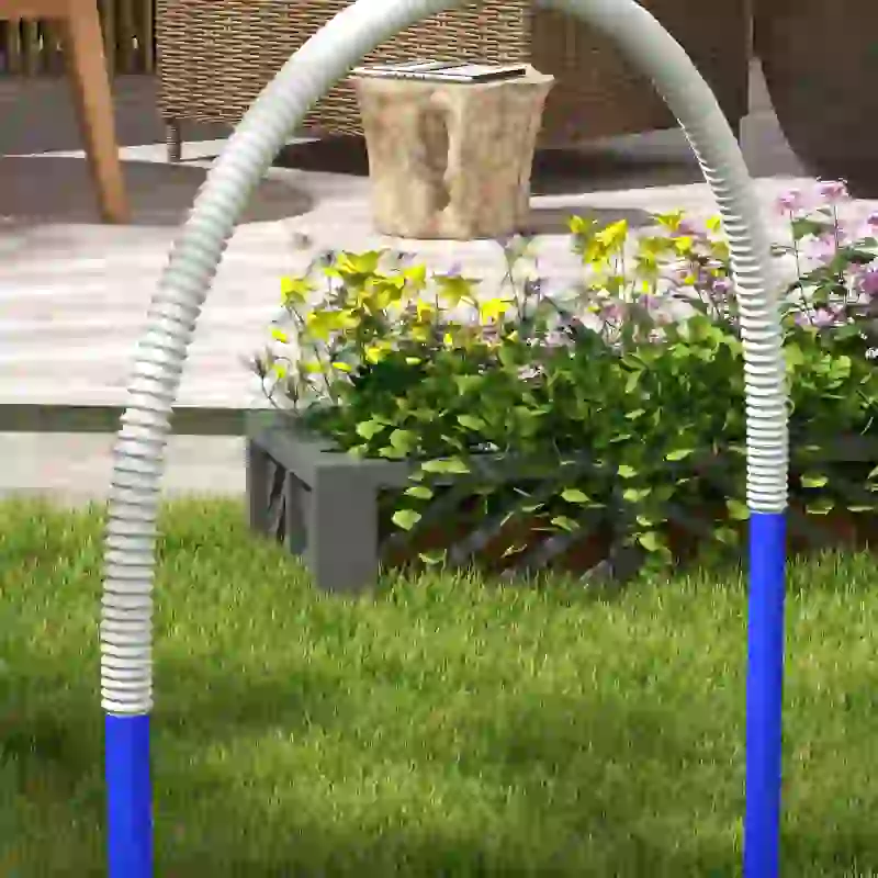 PawHut Zestaw do Agility dla Psów, 4-częściowy zestaw do skakania dla starszych psów, zestaw treningowy dla psów z torbą transportową, Niebieski+Biały, 88 x 64 x 95 cm