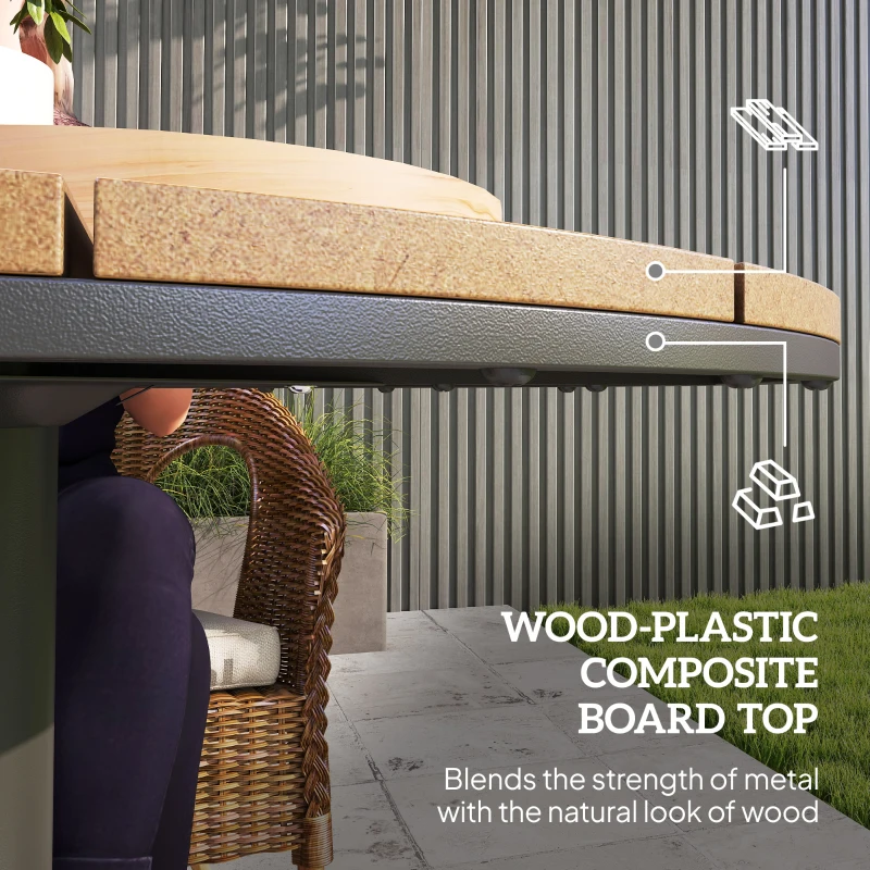 Stół ogrodowy Ø70 cm, okrągły, odporny na warunki atmosferyczne