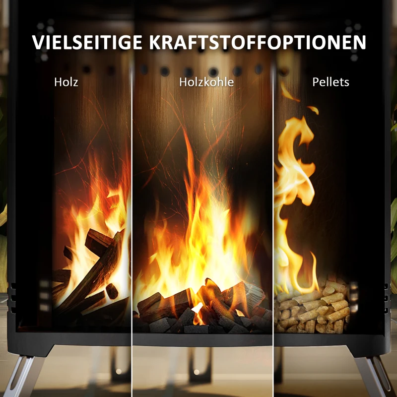 Kociołek ogrodowy Ø16x25cm, stal nierdzewna, bez dymu