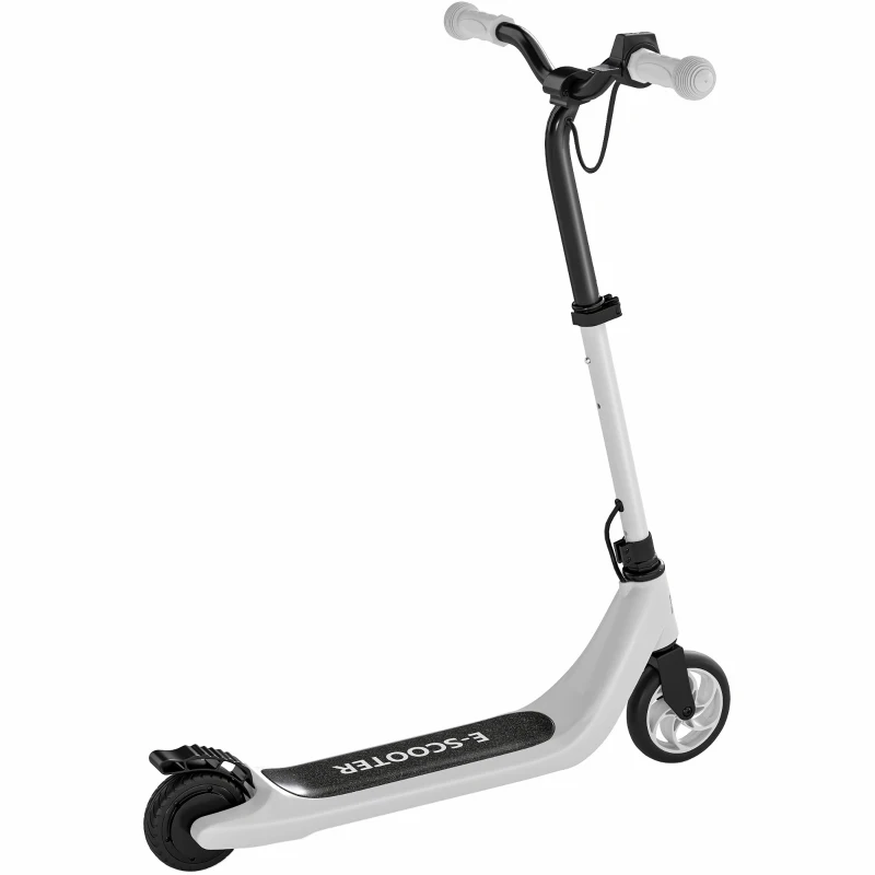 HOMCOM Electric Scooter, 120W Motor E-Scooter w/ 2 Adjustable Heights, and Rear Brake, Suitable for 6+ Years Old, Black and White