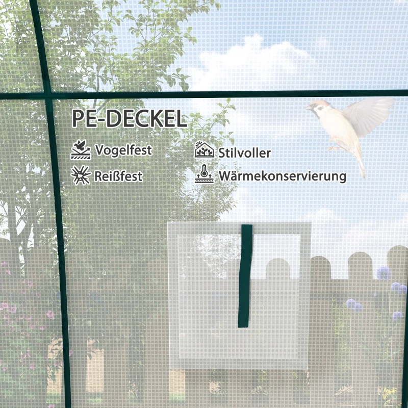 Szklarnia z rolowanymi drzwiami, 2 okna, stalowa, zimowa