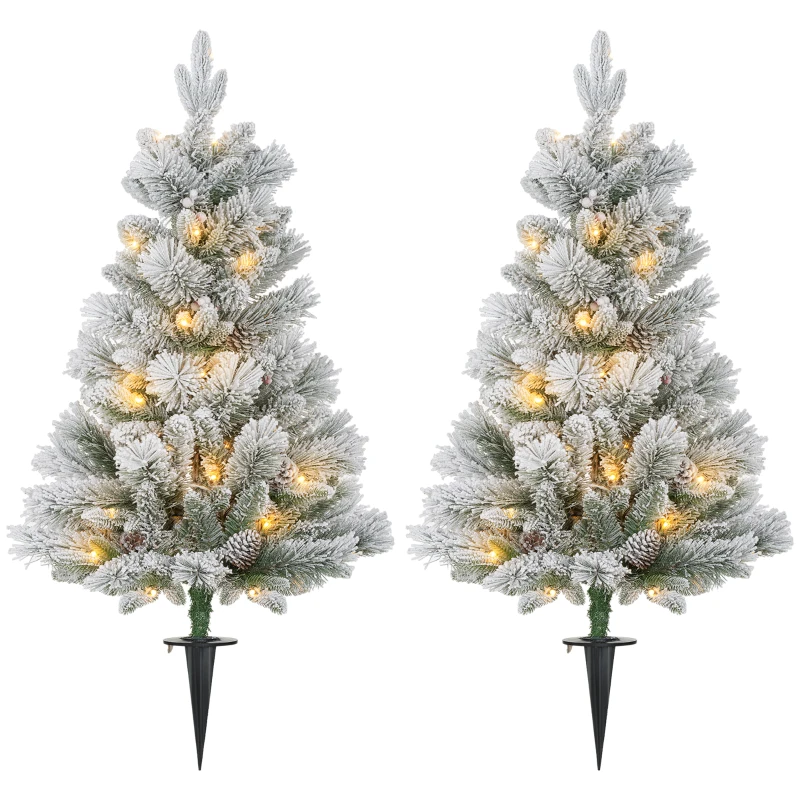 90 cm Sztuczna Choinka, 2 szt., 100 LED, ognioodporna