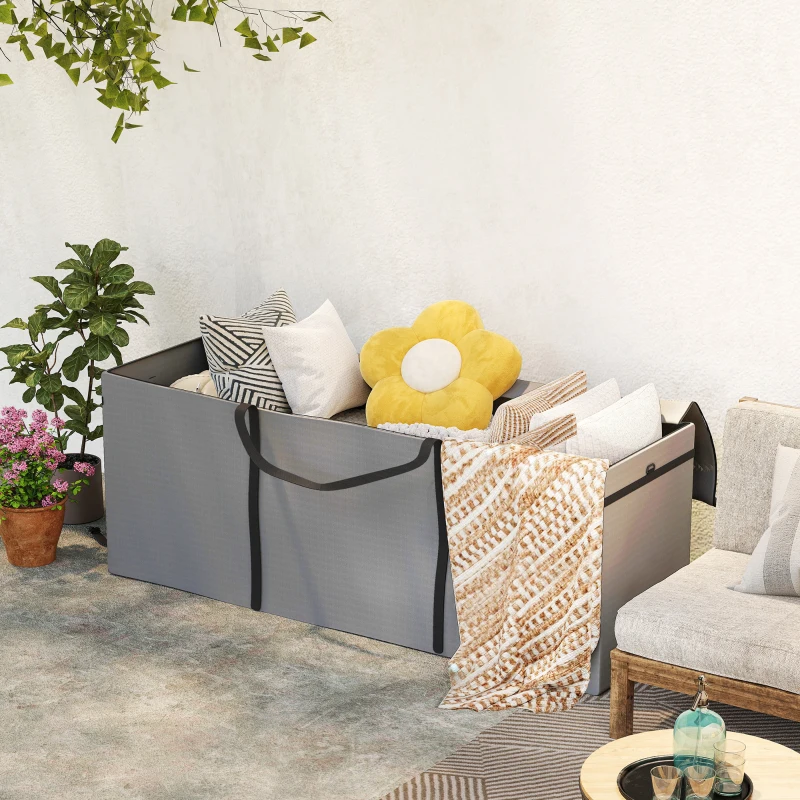 Torba na poduszki ogrodowe, pokrowiec, jasnoszara