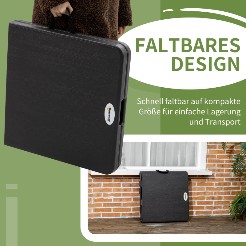 Stół ogrodowy, składany, regulowana wysokość, dla 4 osób