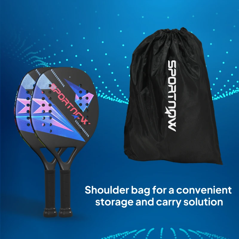 Rakiety do beachballa 2 szt. z włókna węglowego z torbą