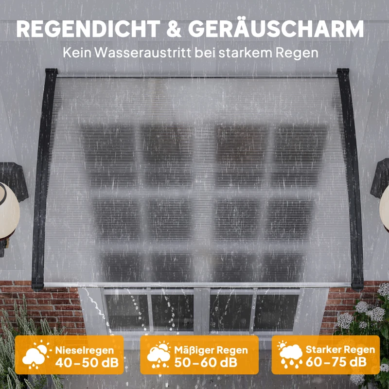 Daszek nad drzwi, poliwęglan, 89 x 122 cm, trwały i elegancki