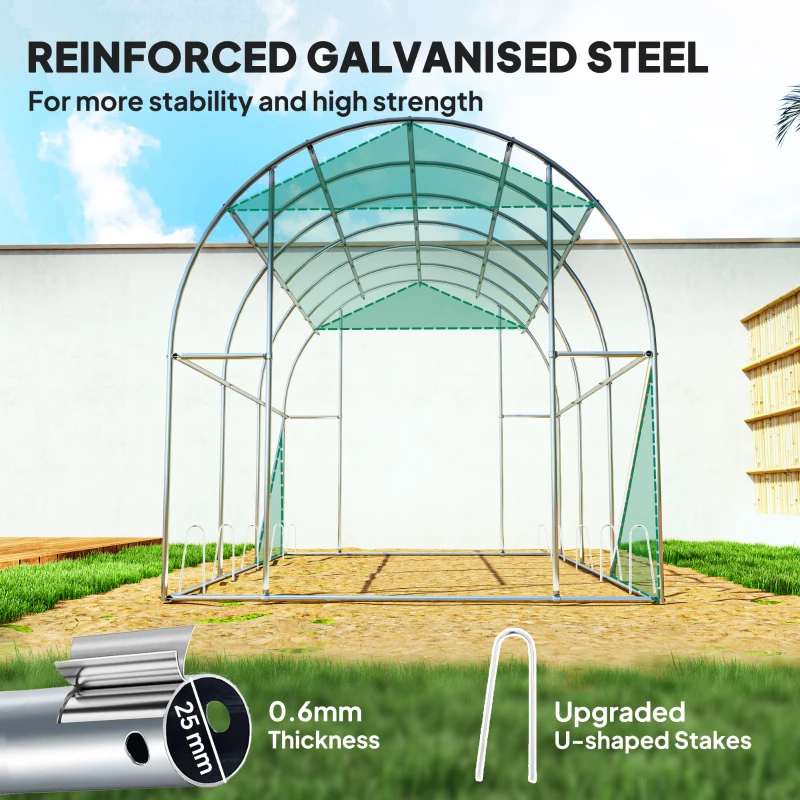 Szklarnia 3x2m, folia, 6 okien, drzwi rolowane