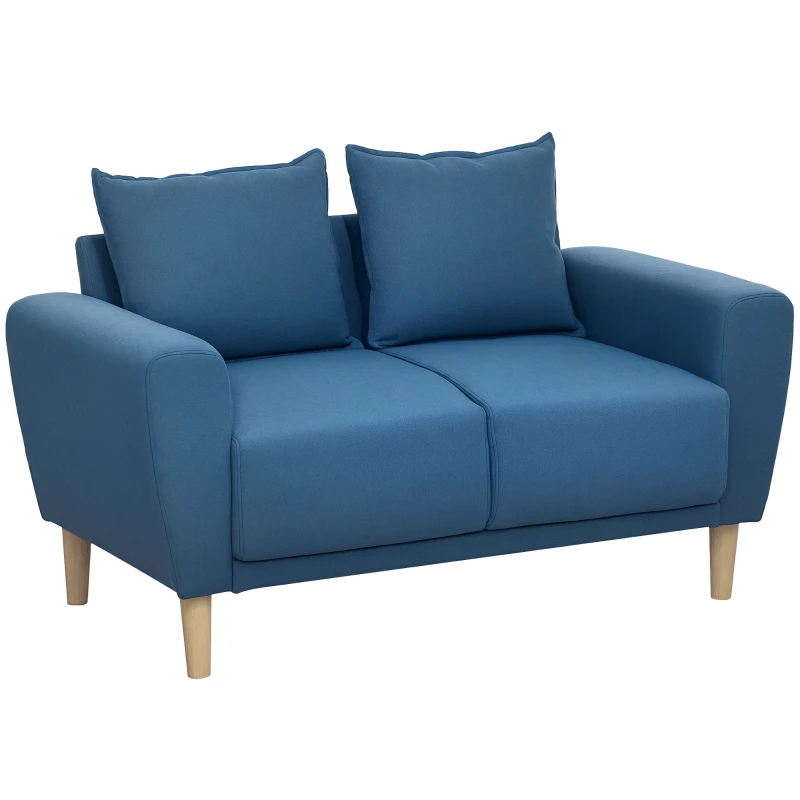 Sofa dwuosobowe z 2 poduszkami, głębokie siedziska 51 cm