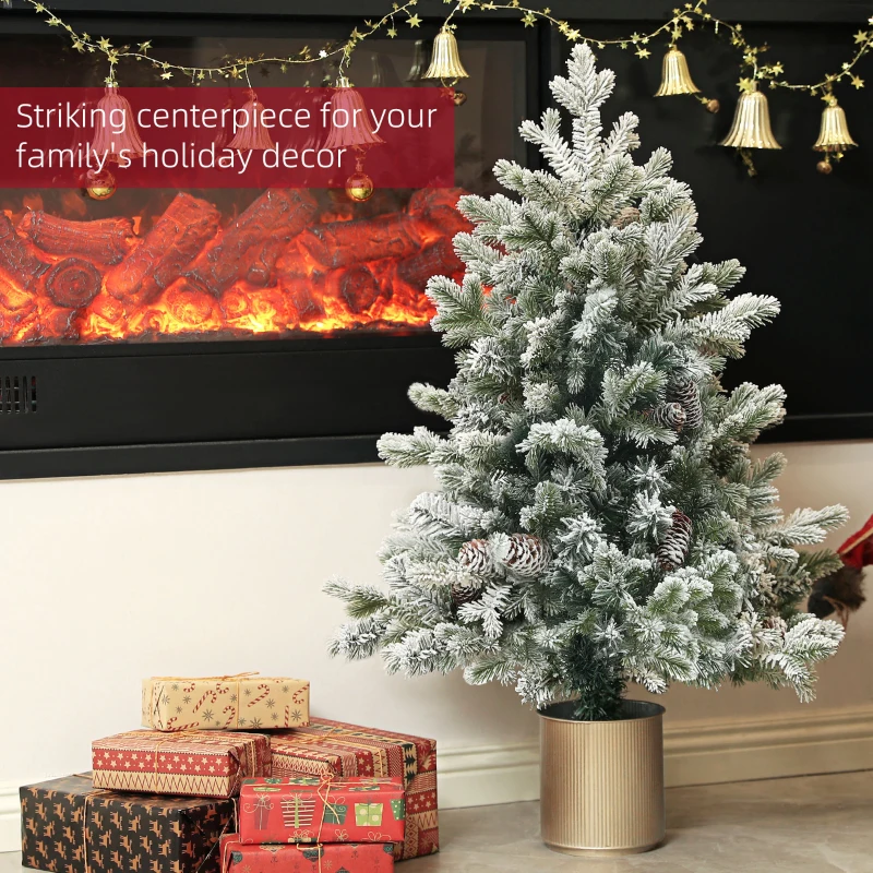 Sztuczna choinka 100 cm, 130 gałązek, ognioodporna