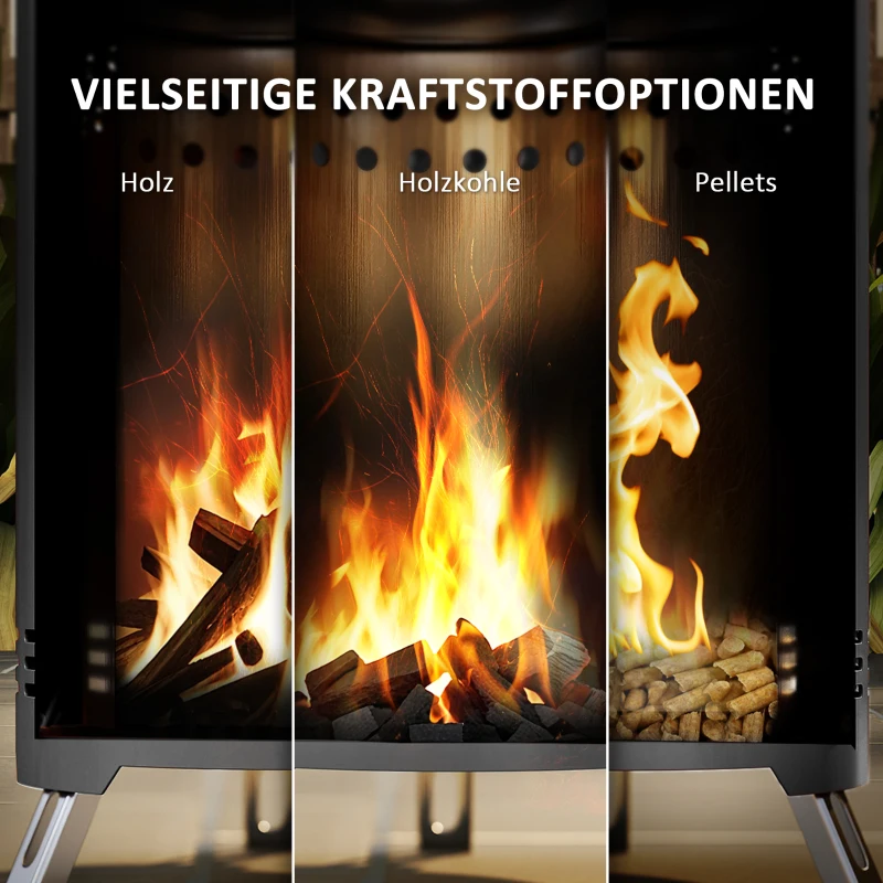 Kociołek ogrodowy Ø16x25cm, stal nierdzewna, bez dymu