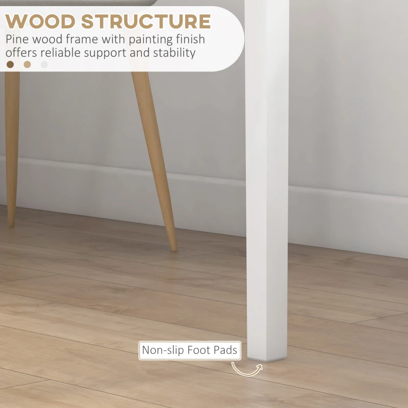 Stół kwadratowy do jadalni, drewniany, biały, dla 2 osób