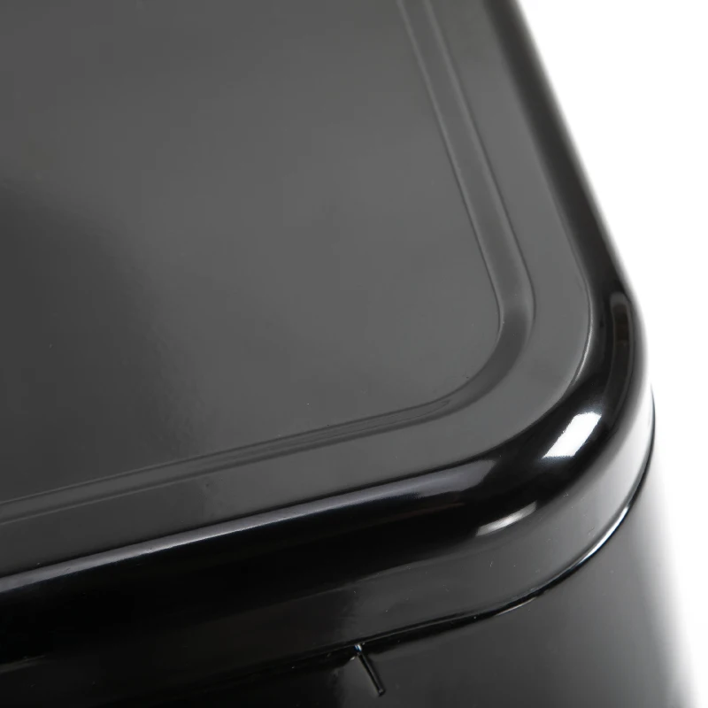 HOMCOM Zestaw 4 Stołków Barowych, Barhocker z Podnóżkiem, Metalowe Stołki Kuchenne, Stosowalne, Czarne