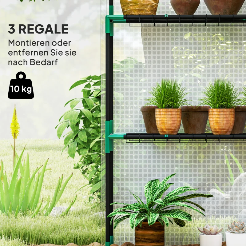 Szklarnia z roletą, oknem, półkami, odporna na zimę