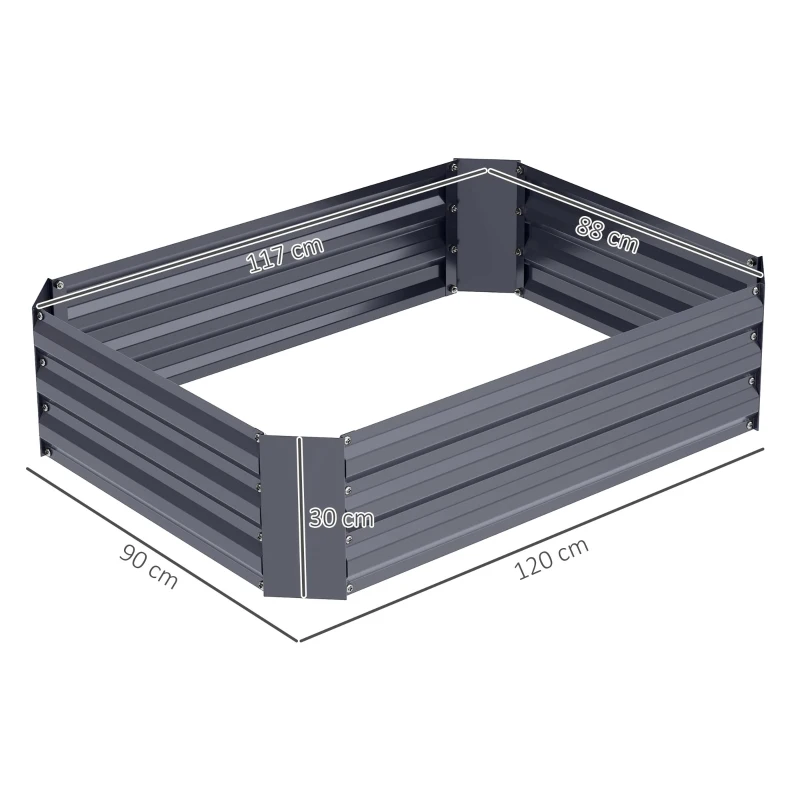 Wysokie łóżko ogrodowe ze stali, donica, kwietnik, 120 cm