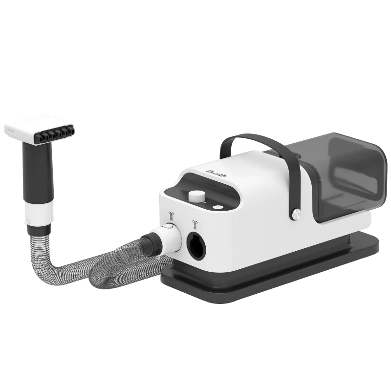 Pawhut Secador Blower 5 em 1 600W Secador para Cães com Velocidade do Vento e Temperaturas Ajustáveis 37,6x17,5x18,5 cm Branco