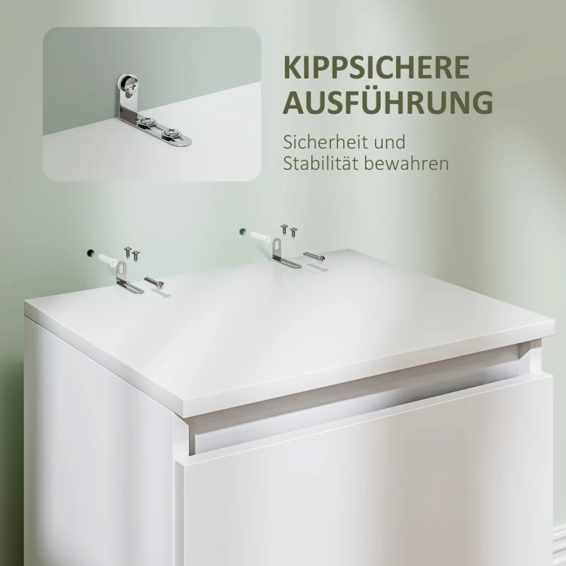 Stolik nocny z 2 szufladami, praktyczny, z miejscem na przechowanie