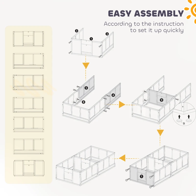 Wybieg dla psów z przezroczystymi panelami, 164 x 80 cm