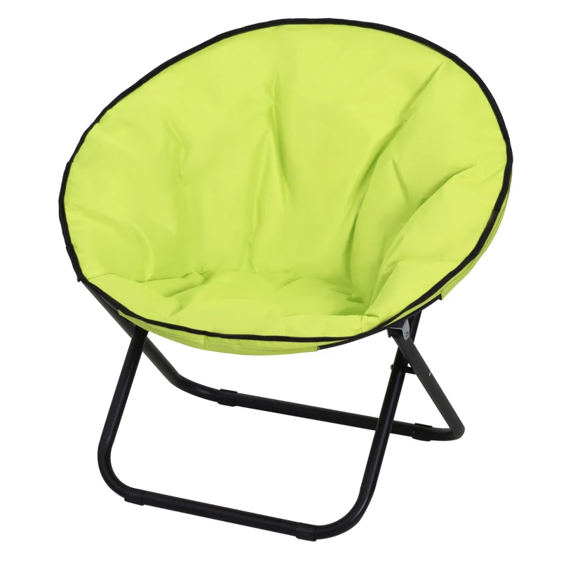 Outsunny klapfauteuil klapstoel campingstoel tuinstoel gestoffeerde stoel loungestoel opvouwbaar metaal + oxford stof blauw 80 x 80 x 75 cm