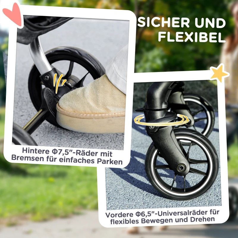 Wózek dla psa PawHut, składany, do 10 kg, szary