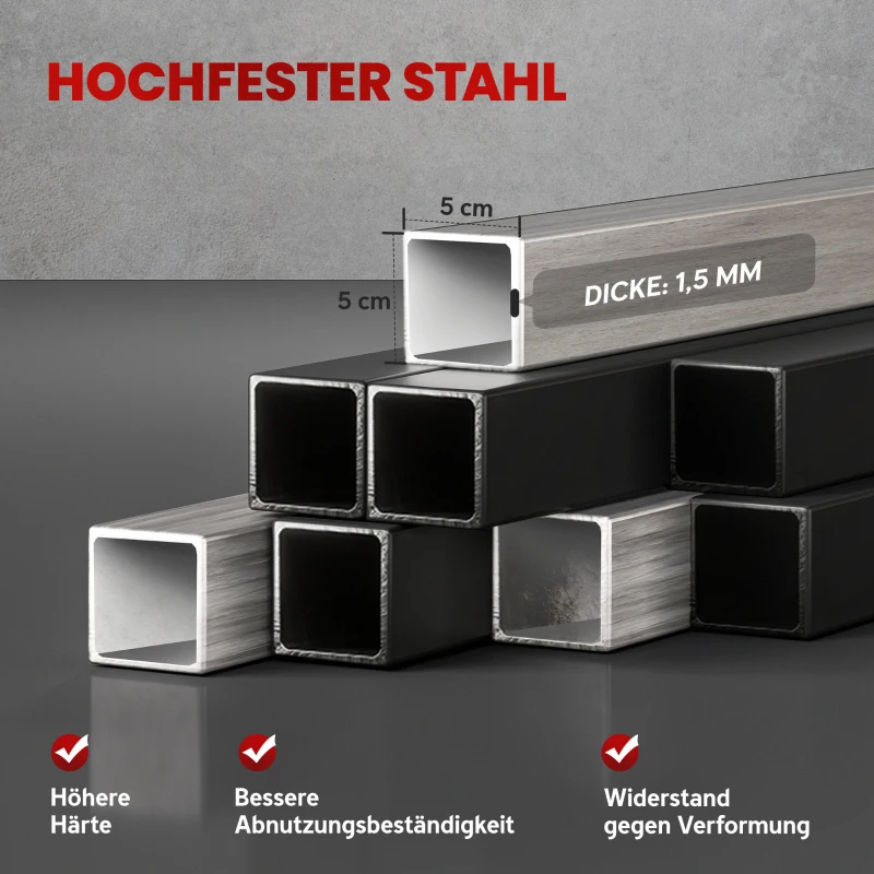 SPORTNOW Crossover stacja fitness z systemem kablowym, dla 1 lub 2 osób, stal, czarny