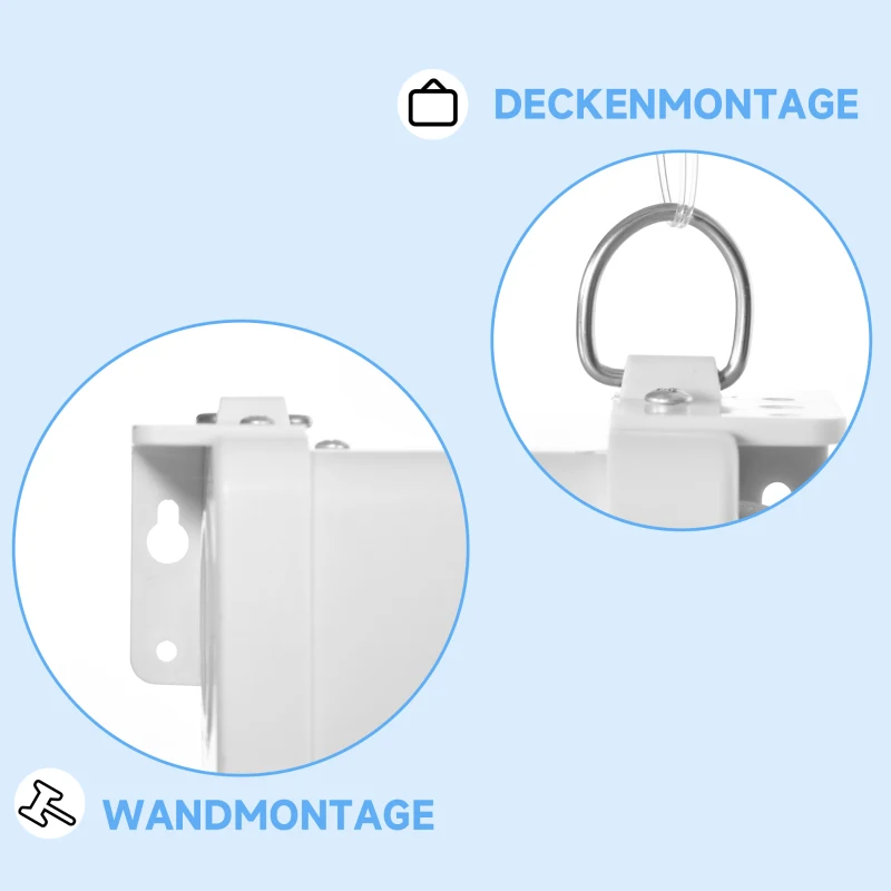 HOMCOM Ekran Projekcyjny 186 x 105 cm 84 Cale 16:9 HD 4K Elektryczny z Pilotem do Domowego Kina lub Prezentacji Biurowych