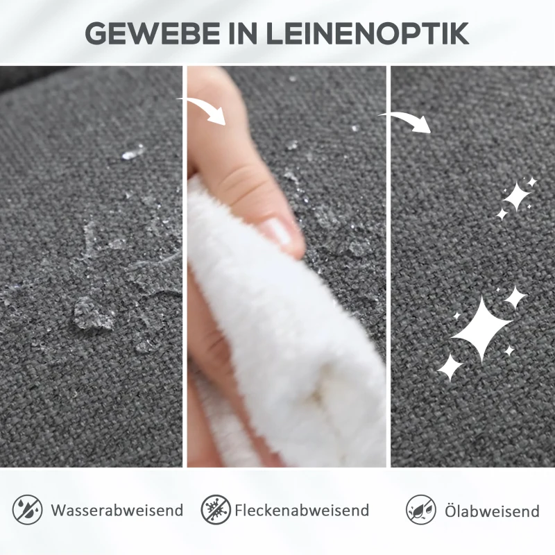 HOMCOM Three Motor Power Lift Recliner Chair with Vibration Massage & Heat, Lift Chair for Elderly, Overstuffed Linen Fabric Riser and Reclining Armchair with Dual Remote & Side Pockets, Charcoal Grey