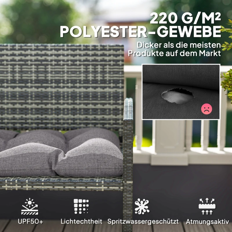 Poduszka na ławkę 105x46x12,5 cm, związy, komfortowa