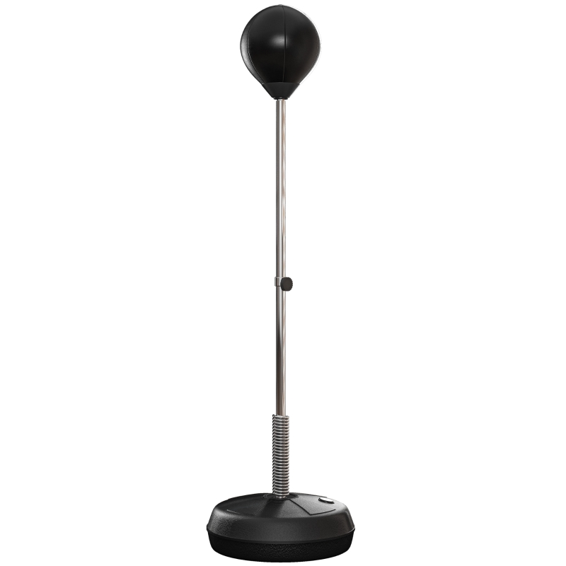 Zestaw do boksu z regulowanym stojakiem, rękawice, czarny