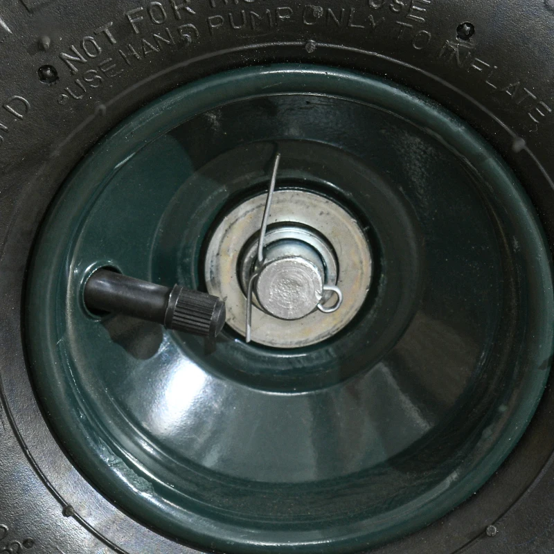 Outsunny Ścigacz Ogrodowy z koszem na narzędzia, ruchomy, obrotowy, siedzisko robocze, Ścigacz Ogrodowy dla małych narzędzi, Stal, Zielony