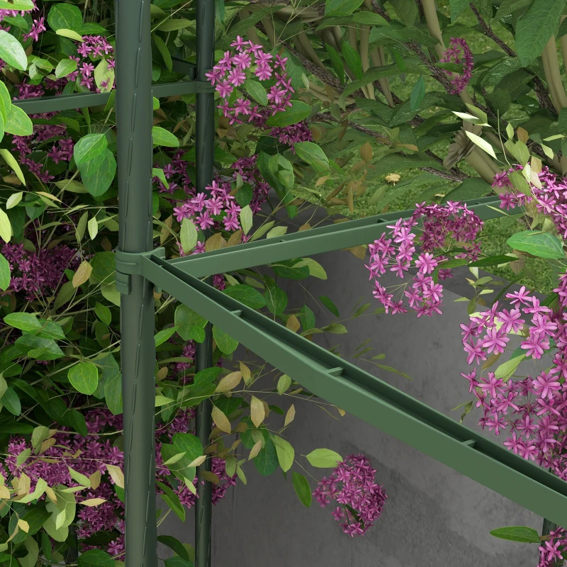 Zestaw 2 podpór do roślin, siatka stalowa, worek do siewu