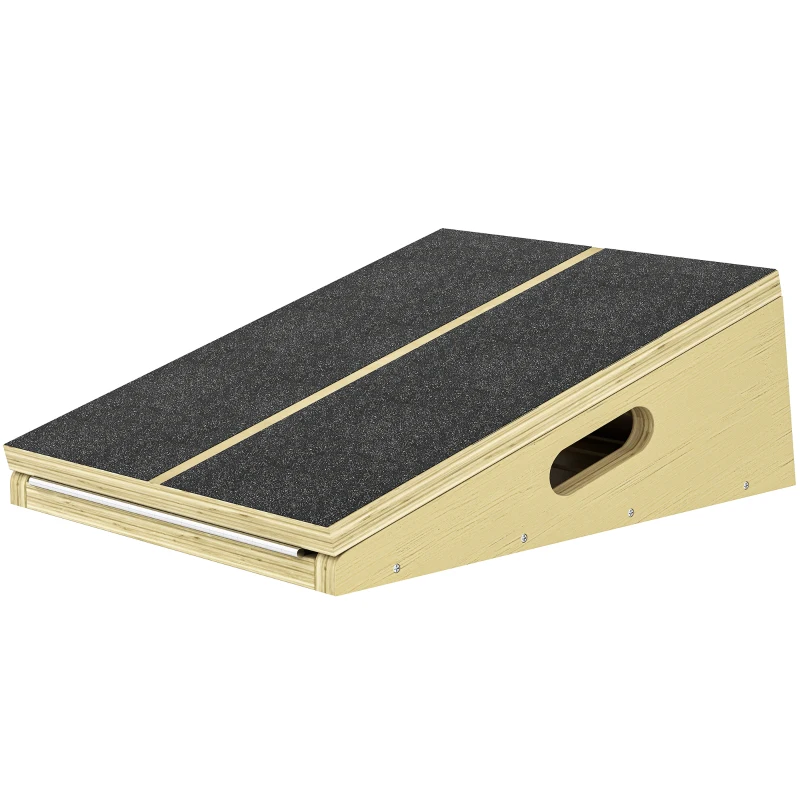 SPORTNOW schuine plank voor ontlastende oefeningen, 4 verstelbare hoeken, antislip, hout